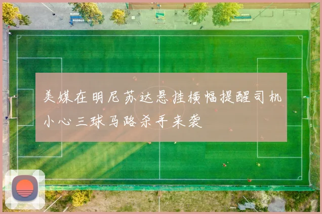 美媒在明尼苏达悬挂横幅提醒司机小心三球马路杀手来袭